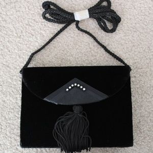 velvet cocktail purse, 5 x 6, new condition